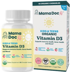 Frasco MamaDoc Rx Vitamina D3 orgánica para niños