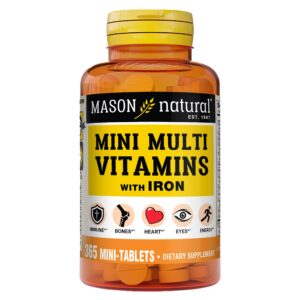 Frasco Mason Natural mini multivitaminas con hierro vista frontal