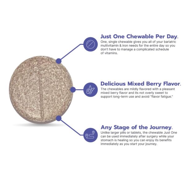 Frasco masticables BariBurst Bari Life para cirugía bariátrica