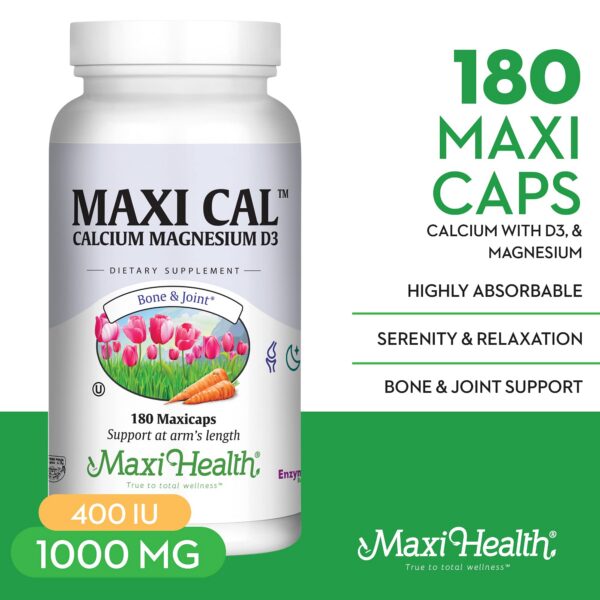 Version 1.0.0 Frasco de Maxi Health Calcio 1000 mg para apoyo óseo y articular
