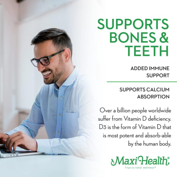 Frasco y etiqueta Maxi Health D3