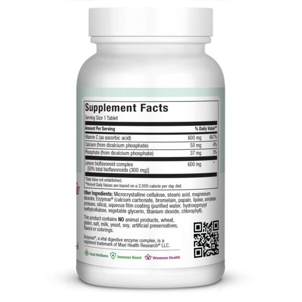 Frasco Maxi Health Pure-C-Bio 600 con bioflavonoides