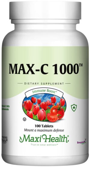 Frasco Maxi Health vitamina c 1000mg sin gluten