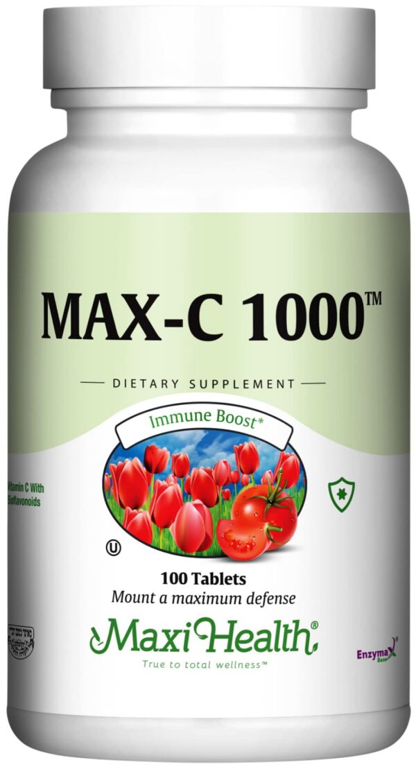 Frasco Maxi Health vitamina c 1000mg sin gluten