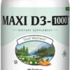 Frasco Maxi Health Vitamina D3 1000 IU 90 tabletas