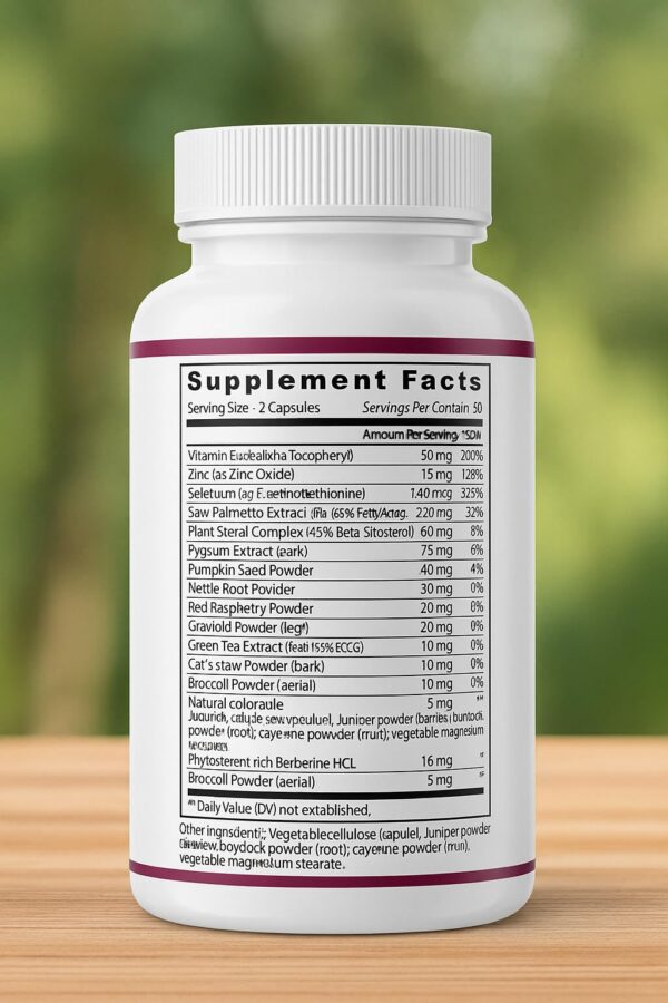 Frasco Maxwell Fitness con suplemento para salud prostática y urinaria