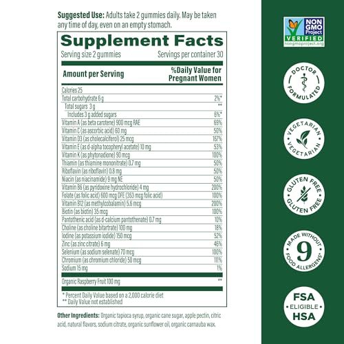 Frasco MegaFood Baby & Me 2 gomitas prenatales