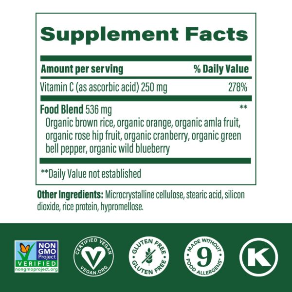 Frasco MegaFood Complex C suplemento vitamina C sin gluten
