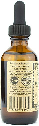Frasco melatonina líquida Svasthya para sueño sin alcohol