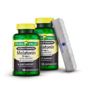 Frasco melatonina Spring Valley 10mg con 120 tabletas