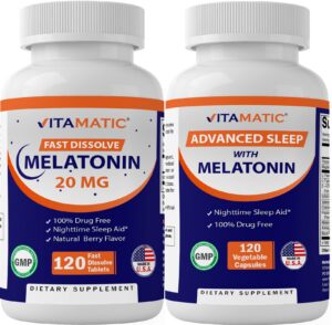 Version 1.0.0 Frasco melatonina vitamatic combo 20 mg suplemento sueño