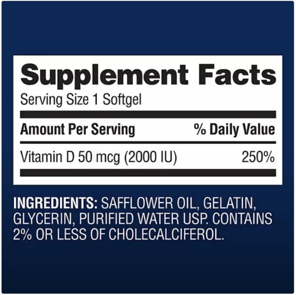 Frasco Member Mark Vitamina D3 2000 UI 400 cápsulas blandas