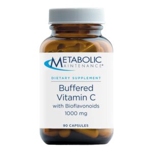 Frasco Metabolic Maintenance vitamina c tamponada 1000mg 90 caps
