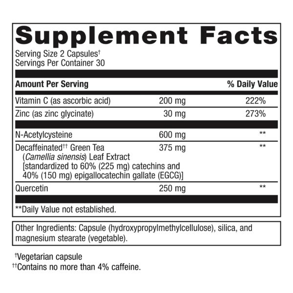 Frasco Metagenics Immune Active etiqueta frontal