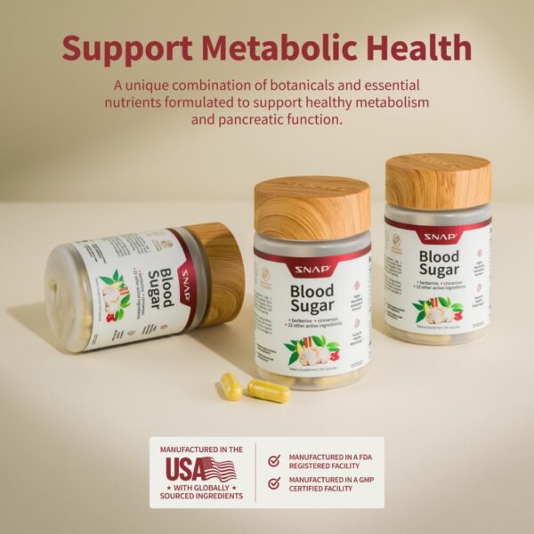 Version 1.0.0 Frasco mezcla azúcar sanguíneo Snap Supplements