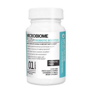Frasco Microbiome Plus prebióticos scFOS 56 cápsulas digestivas