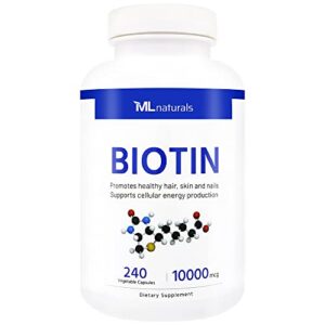 Version 1.0.0 Frasco ML Naturals Biotina 10000 mcg 240 cápsulas vegetales