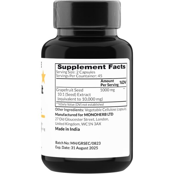 Frasco Monoherb extracto concentrado de semilla de toronja