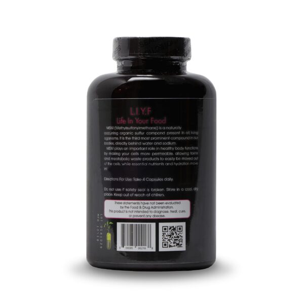 Frasco de 180 cápsulas MSM Puradyme