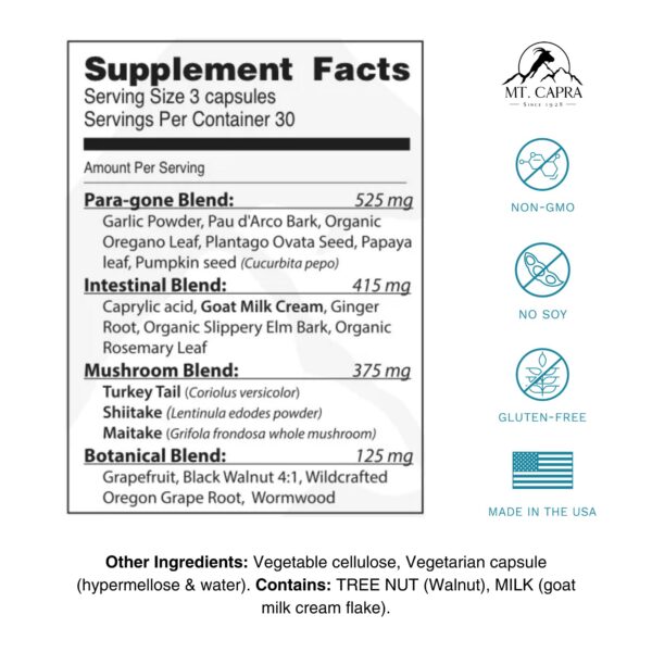 Version 1.0.0 Frasco de CapraSite con etiqueta detallada
