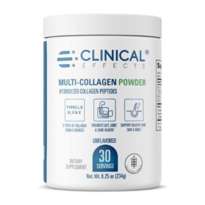 Frasco de Multi-Collagen Powder Clinical Effects 8 oz