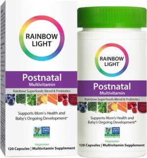 Frasco multivitaminas postnatales Rainbow Light Vibrance 120 unidades