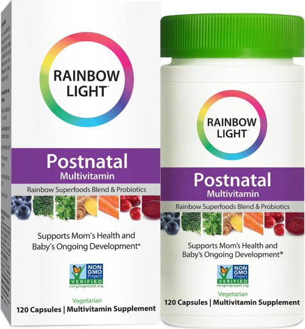 Version 1.0.0 Frasco multivitaminas postnatales Rainbow Light Vibrance 120 unidades