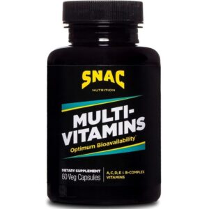 Frasco de multivitaminas SNAC para uso diario 60 cápsulas