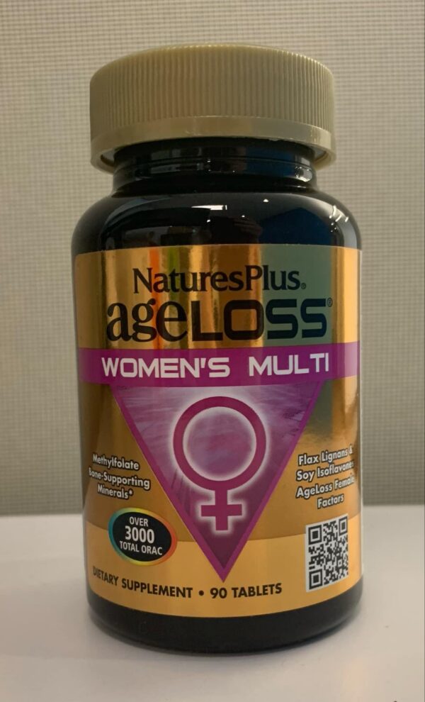 Frasco de multivitamínico AgeLoss para mujeres 90 tabletas
