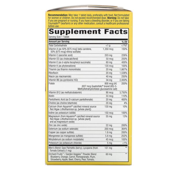 Frasco multivitamínico Alive! Ultra para hombres mayores de 50 años