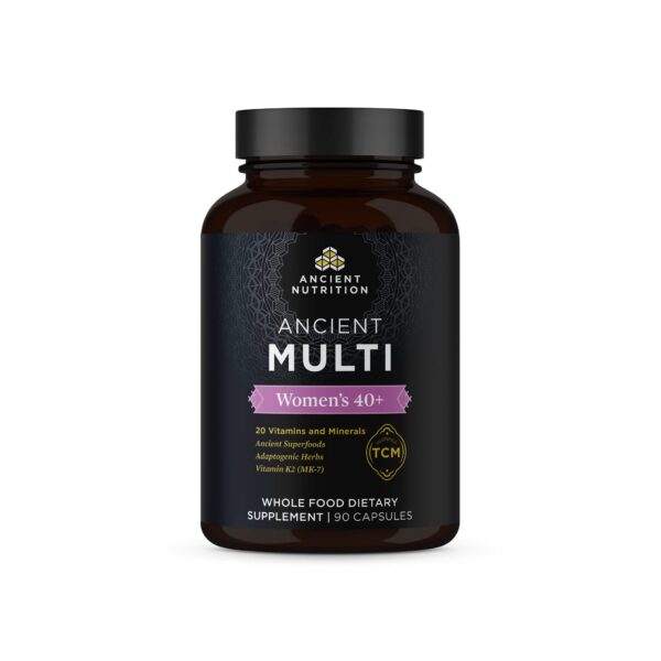Frasco multivitamínico Ancient Nutrition Mujer 40+ 90 cápsulas