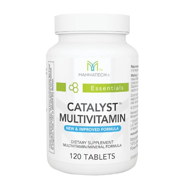 Version 1.0.0 Frasco de multivitamínico Catalyst Mannatech 120 tabletas
