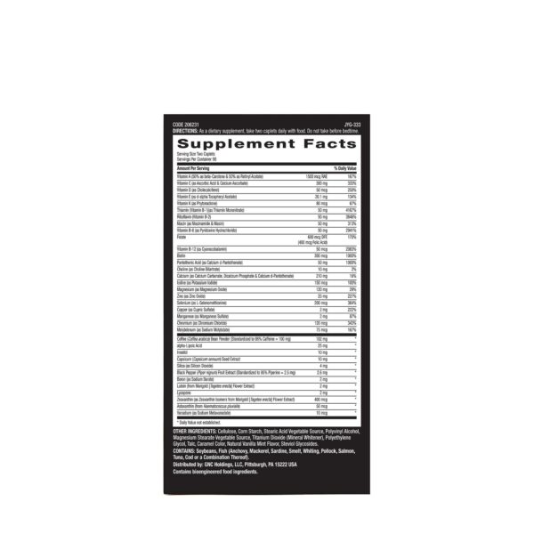 Frasco de Multivitaminico GNC Mega Men 180 tabletas