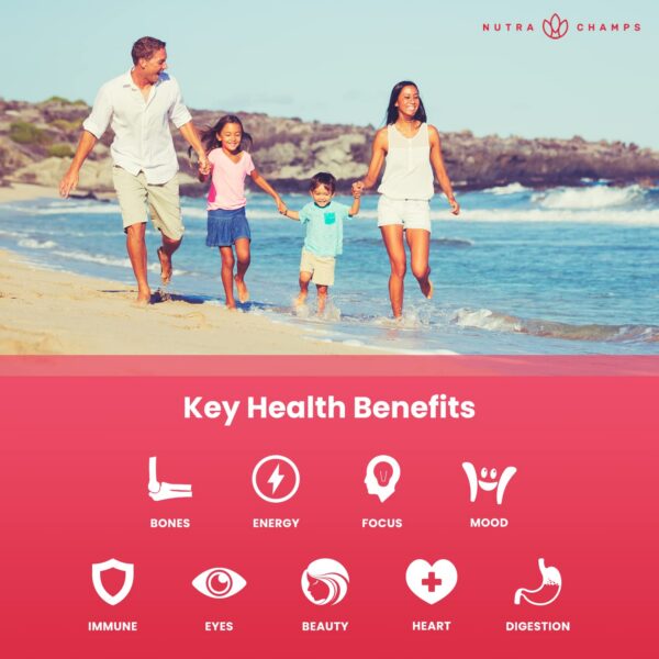 Frasco de multivitamínico líquido NutraChamps vegano