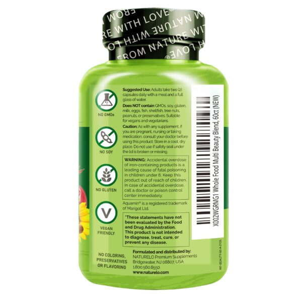 Frasco de Multivitamínico NATURELO con mezcla de belleza