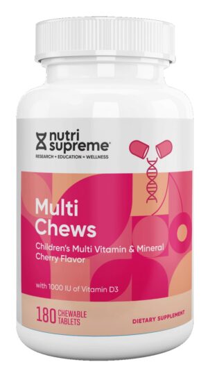 Version 1.0.0 Frasco multivitamínico para niños sabor cereza NUTRI-SUPREME 180 masticables