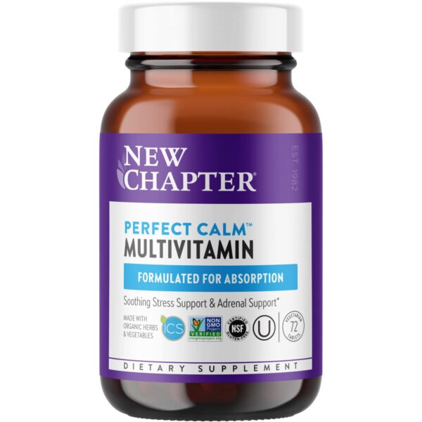Version 1.0.0 Frasco multivitamínico Perfect Calm New Chapter 72 cápsulas