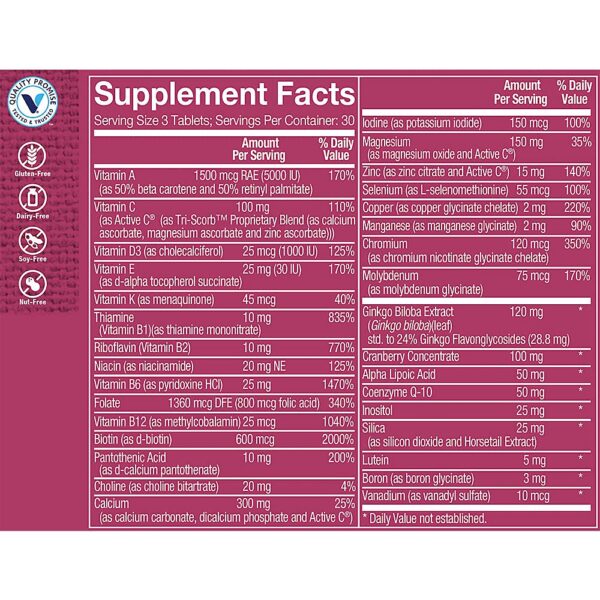 Frasco de Multivitamínico Ultimate Woman 50+ para mujeres