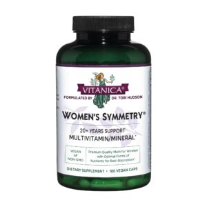 Frasco multivitamínico Vitanica Women's Symmetry 180 cápsulas