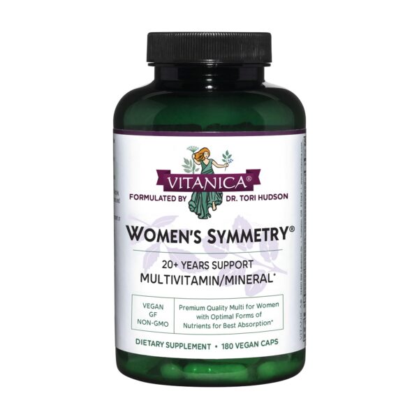Frasco multivitamínico Vitanica Women's Symmetry 180 cápsulas