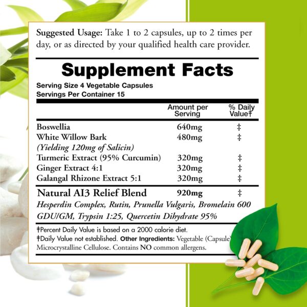 Frasco de Natural InflamCare 3000mg con 60 cápsulas