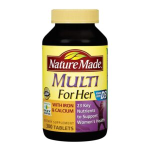 Frasco de Nature Made Multivitaminas para Ella con 300 tabletas