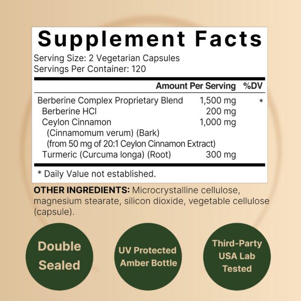 Version 1.0.0 Frasco NatureBell berberina con canela y cúrcuma 120 días
