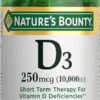 Version 1.0.0 Frasco Nature's Bounty Vitamina D3 10000 UI 72 cápsulas blandas