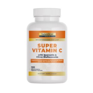 Frasco Nature’s Lab vitamina C 1000mg 120 cápsulas