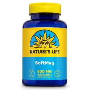 Frasco Nature's Life SoftMag 500 mg complejo de magnesio