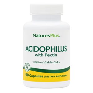 Frasco Natures Plus Acidophilus con Pectina 90 cápsulas