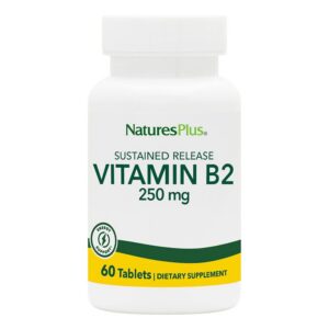 Frasco Natures Plus vitamina B2 250 mg tabletas