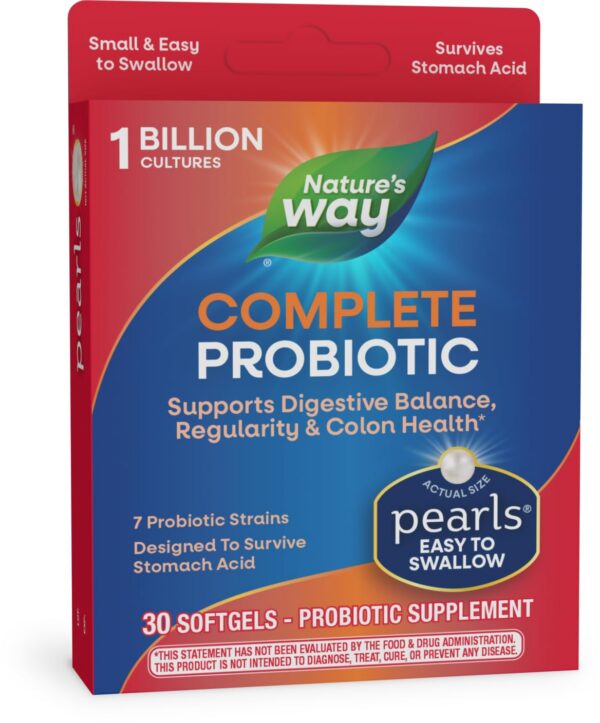 Version 1.0.0 Frasco de Nature's Way Complete Probiotic Pearls 30 cápsulas