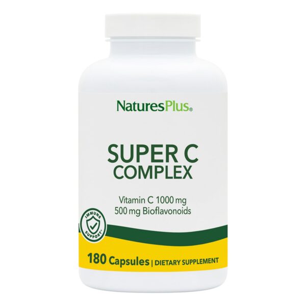 Frasco NaturesPlus Super C Complex 180 cápsulas
